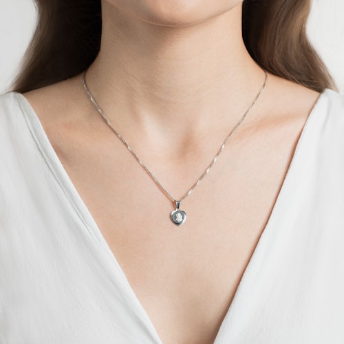 Medalik serce Savicki: srebrny